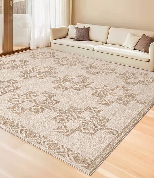 Modern Rug Ideas for Bedroom, Geometric Modern Rug Placement Ideas for Living Room, Contemporary Area Rugs for Dining Room-Silvia Home Craft