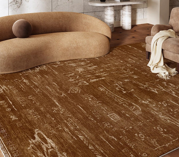 Mid Century Modern Rugs for Living Room, Geometric Contemporary Rugs, Abstract Contemporary Modern Rugs for Dining Room-Silvia Home Craft