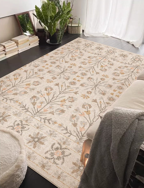 Modern Rugs for Living Room, Flower Pattern Modern Rugs for Farmhouse, Bedroom Modern Rugs, Modern Rugs for Dining Room-Silvia Home Craft