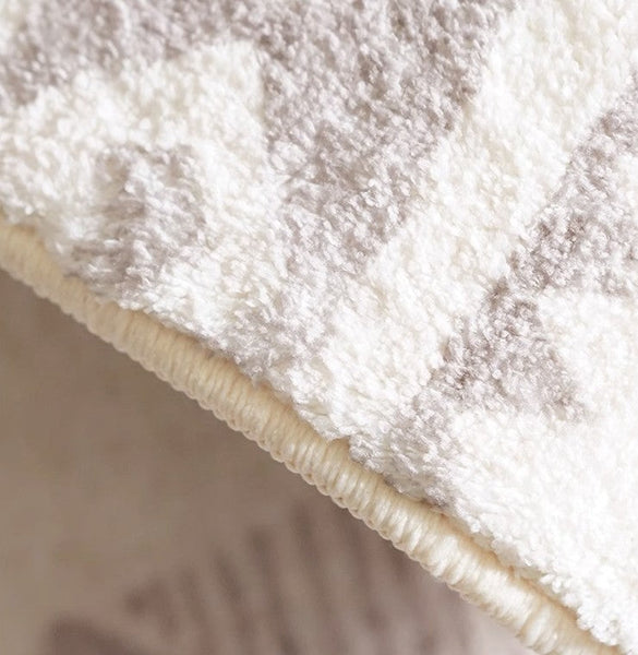 Abstract Contemporary Round Rugs, Circular Modern Rugs under Chair, Modern Round Rugs under Coffee Table, Geometric Modern Rugs for Bedroom-Silvia Home Craft