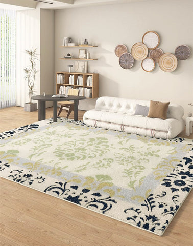 Entryway Modern Runner Rugs, Soft Contemporary Area Rugs Next to Bed, Abstract Area Rugs for Living Room, Modern Rugs for Dining Room-Silvia Home Craft