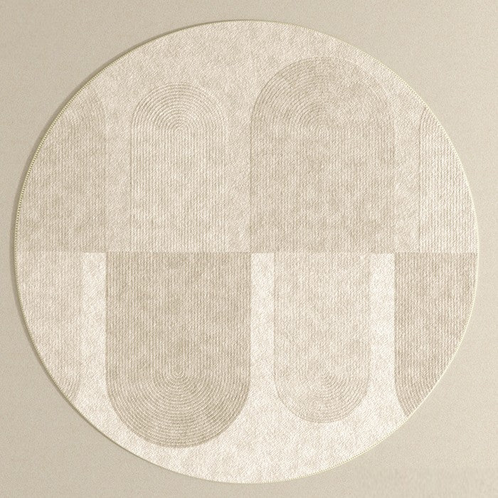 Contemporary Area Rugs, Abstract Modern Area Rugs under Coffee Table, Round Area Rugs, Modern Rugs in Bedroom, Dining Room Area Rug-Silvia Home Craft