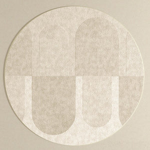 Contemporary Area Rugs, Abstract Modern Area Rugs under Coffee Table, Round Area Rugs, Modern Rugs in Bedroom, Dining Room Area Rug-Silvia Home Craft