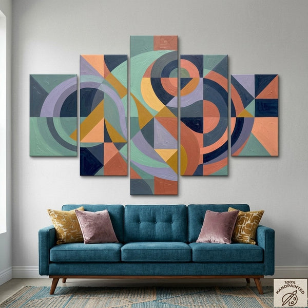 Original Abstract Paintings, Modern Canvas Artwork for Living Room, Large Abstract Wall Art Paintings-Silvia Home Craft