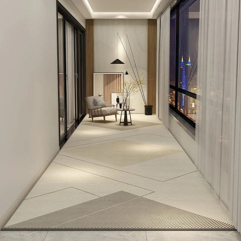 Extra Long Narrow Runner Rugs, Geometric Modern Long Hallway Runners, Long Hallway Runners, Non Slip Entryway Runner Rug Ideas, Contepmorary Runner Rugs-Silvia Home Craft