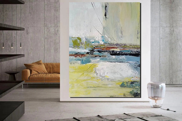 Extra Large Paintings for Living Room, Hand Painted Wall Art Paintings, Modern Abstract Art for Dining Room, Abstract Acrylic Painting-Silvia Home Craft