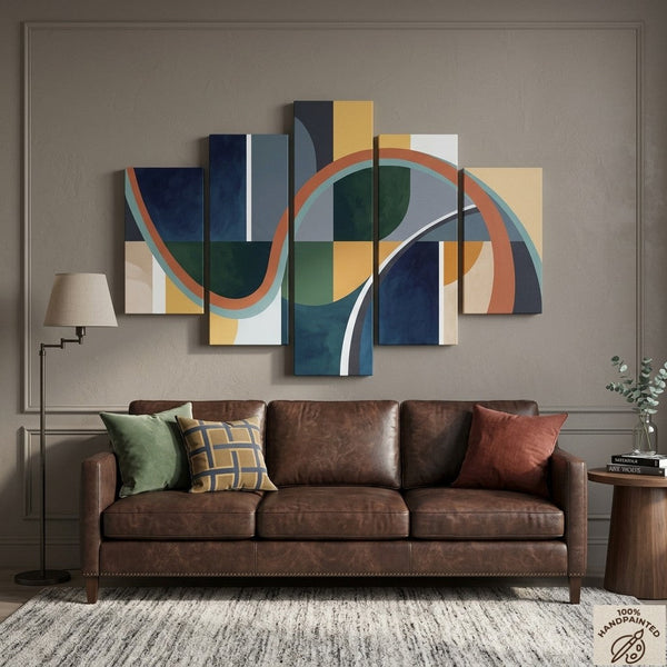 Modern Canvas Artwork for Living Room, Original Abstract Paintings, Large Abstract Wall Art Paintings-Silvia Home Craft