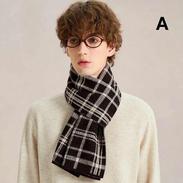 Men's Winter Soft Wool Scarves, Business Wool Scarf for Gentleman, Formal Men Scarf Styles, Men's Winter Scarf, Casual Scarf for Men, Men's Wool Scarf Winter-Silvia Home Craft