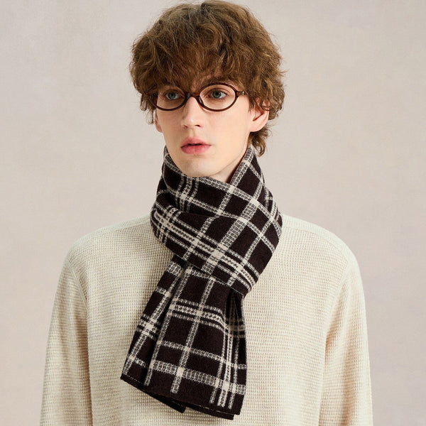 Formal Men Scarf Styles, Men's Winter Soft Wool Scarves, Business Wool Scarf for Gentleman, Men's Winter Scarf, Casual Scarf for Men, Men's Wool Scarf Winter-Silvia Home Craft