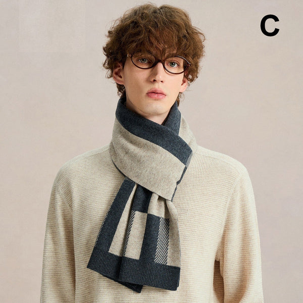 Formal Men Scarf Styles, Men's Winter Soft Wool Scarves, Business Wool Scarf for Gentleman, Men's Winter Scarf, Casual Scarf for Men, Men's Wool Scarf Winter-Silvia Home Craft