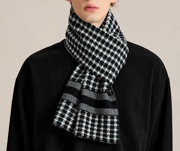 Wool Scarf for Gentleman, Soft Wool Scarf for Men, Men's Winter Scarf, Business Formal Men Scarf Styles, Casual Fashion Scarf for Men, Men's Wool Scarf Winter-Silvia Home Craft