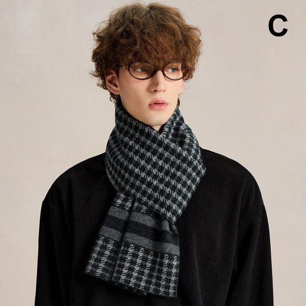 Casual Scarf for Men, Men's Wool Scarf Winter, Formal Men Scarf Styles, Men's Winter Soft Wool Scarves, Men's Winter Scarf, Business Wool Scarf for Gentleman-Silvia Home Craft