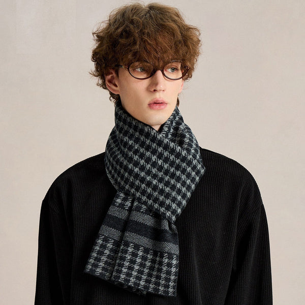 Casual Scarf for Men, Men's Wool Scarf Winter, Formal Men Scarf Styles, Men's Winter Soft Wool Scarves, Men's Winter Scarf, Business Wool Scarf for Gentleman-Silvia Home Craft