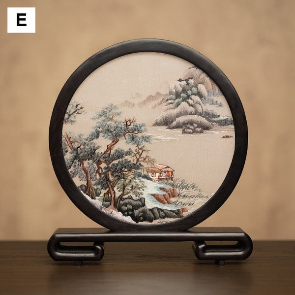 Traditional Chinese Suzhou Embroidery Ornament, Premium Souvenir, Exclusive Business Present Panda Embroidered Decor, Unique Birthday Gift-Silvia Home Craft