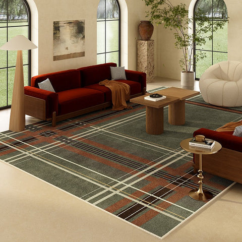 Contemporary Modern Rugs for Dining Room, Mid Century Modern Rugs for Living Room, Geometric Contemporary Rugs for Bedroom-Silvia Home Craft
