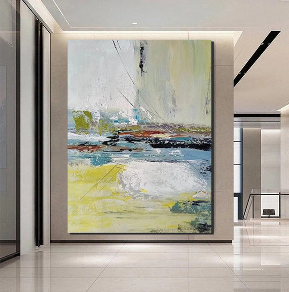 Extra Large Paintings for Living Room, Hand Painted Wall Art Paintings, Modern Abstract Art for Dining Room, Abstract Acrylic Painting-Silvia Home Craft