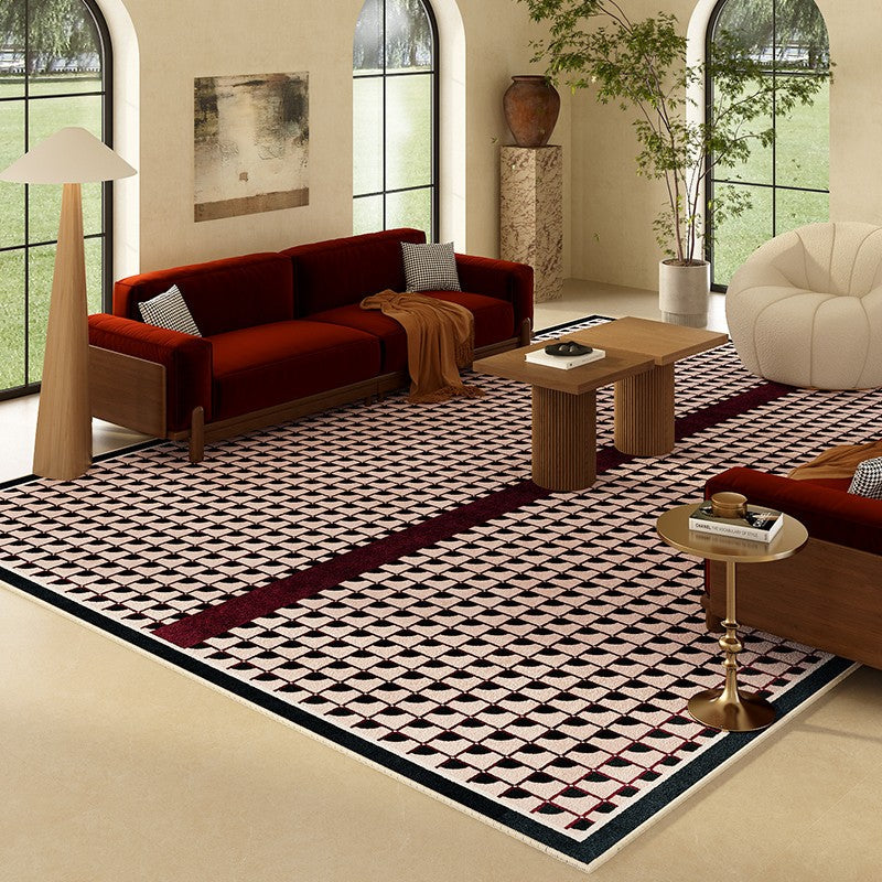 Modern Rugs for Dining Room, Contemporary Modern Rugs, Geometric Contemporary Rugs Next to Bed, Mid Century Area Rugs for Living Room-Silvia Home Craft