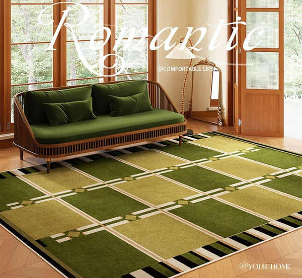 Contemporary Modern Rugs, Geometric Contemporary Rugs Next to Bed, Modern Rugs for Dining Room, Mid Century Area Rugs for Living Room-Silvia Home Craft