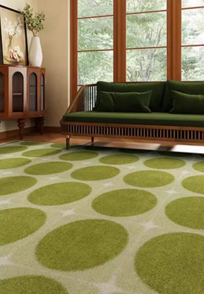 Modern Rug Ideas for Living Room, Mid Century Contemporary Area Rugs for Dining Room, Green Modern Rugs for Living Room-Silvia Home Craft