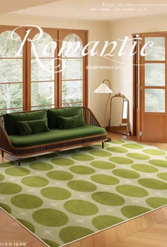 Modern Rug Ideas for Living Room, Mid Century Contemporary Area Rugs for Dining Room, Green Modern Rugs for Living Room-Silvia Home Craft