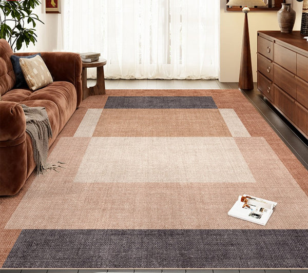 Extra Large Modern Rugs under Dining Room Table, Mid Century Contemporary Modern Rugs, Abstract Modern Rugs for Living Room, Contemporary Geometric Carpets-Silvia Home Craft