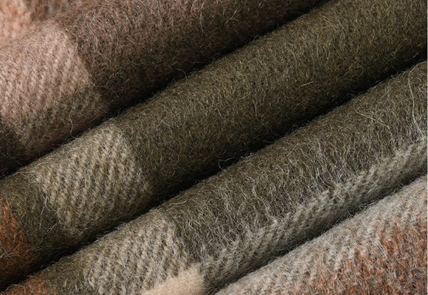 Warm Winter Scarf, Cold Weather Scarf, Soft Cashmere Scarf for Women, Checked Scarf Winter Wool Scarf, Elegant Wool Scarves, Holiday Scarf, Fashion Scarf, Christmas Gifts for Her-Silvia Home Craft