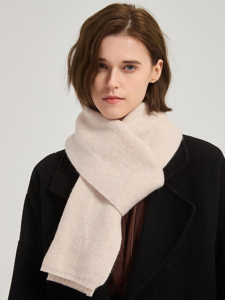 Birthday Gift for Girl, Beige Soft Cashmere Scarf for Women, Casual Scarf for Women, Modern Wool Scarf for Women, Cold Weather Scarves, Winter Wool Scarf-Silvia Home Craft