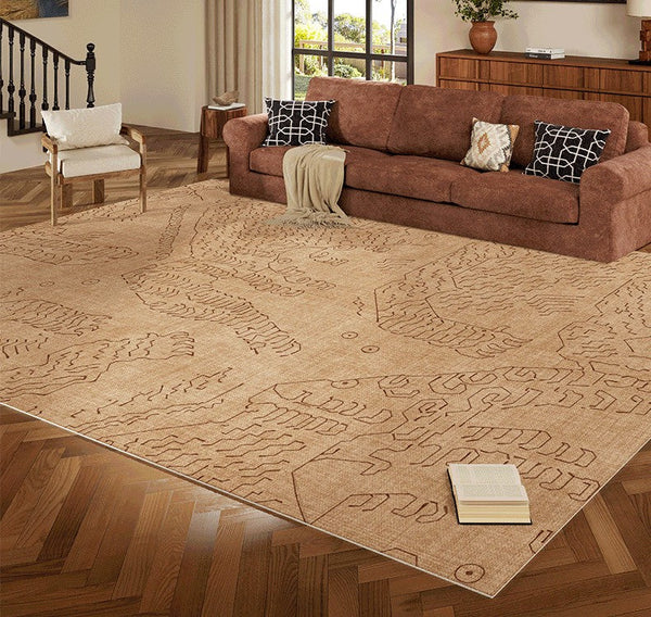 Modern Rugs for Dining Room, Bedroom Modern Rugs, Abstract Geometric Modern Rugs, Contemporary Modern Rugs for Living Room-Silvia Home Craft