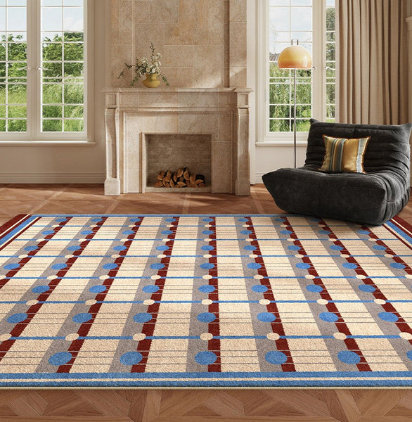 Modern Living Room Rug Ideas, Mid Century Modern Rugs for Bedroom, Large Contemporary Area Rugs for Dining Room-Silvia Home Craft