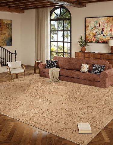 Modern Rugs for Dining Room, Bedroom Modern Rugs, Abstract Geometric Modern Rugs, Contemporary Modern Rugs for Living Room-Silvia Home Craft