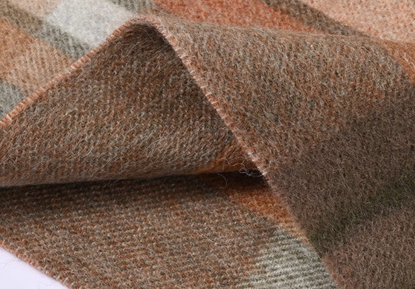 Warm Winter Scarf, Cold Weather Scarf, Soft Cashmere Scarf for Women, Checked Scarf Winter Wool Scarf, Elegant Wool Scarves, Holiday Scarf, Fashion Scarf, Christmas Gifts for Her-Silvia Home Craft