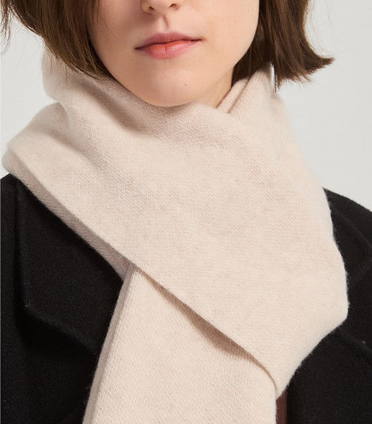 Birthday Gift for Girl, Beige Soft Cashmere Scarf for Women, Casual Scarf for Women, Modern Wool Scarf for Women, Cold Weather Scarves, Winter Wool Scarf-Silvia Home Craft