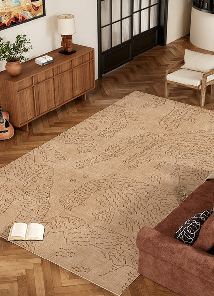 Modern Rugs for Dining Room, Bedroom Modern Rugs, Abstract Geometric Modern Rugs, Contemporary Modern Rugs for Living Room-Silvia Home Craft