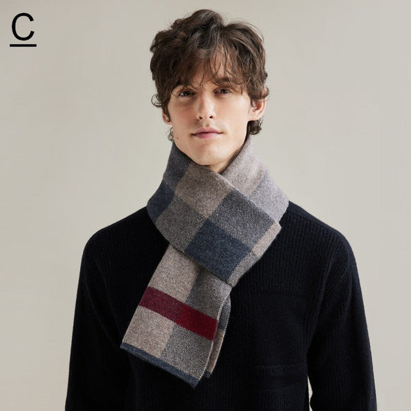 Thick Wool Scarf, Modern Fashion Scarf, Formal Men Scarf Styles, Casual Scarf Men, Men's Winter Scarf, Men's Wool Scarf Winter, Business Wool Scarf for Gentleman-Silvia Home Craft