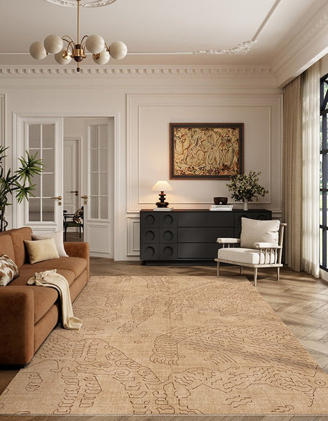 Modern Rugs for Dining Room, Bedroom Modern Rugs, Abstract Geometric Modern Rugs, Contemporary Modern Rugs for Living Room-Silvia Home Craft