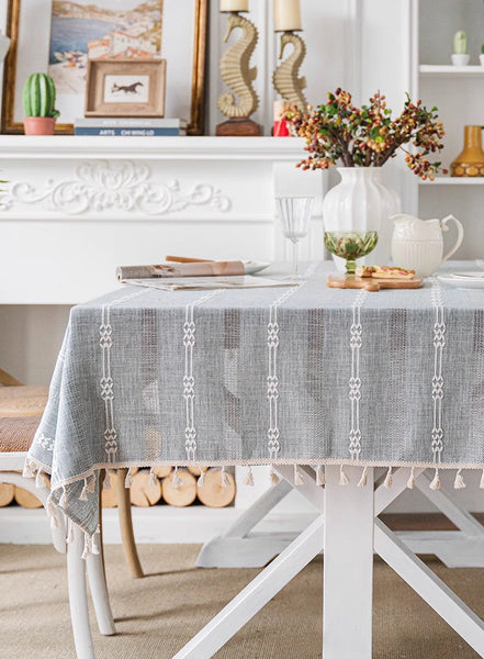 Rustic Table Covers for Kitchen, Linen Square Tablecloth for Sale, Country Farmhouse Tablecloth, Large Rectangle Tablecloth for Dining Room Table-Silvia Home Craft