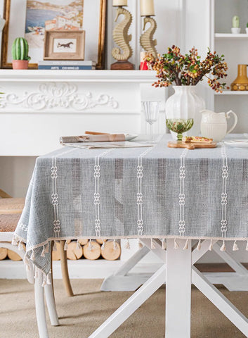 Rustic Table Covers for Kitchen, Linen Square Tablecloth for Sale, Country Farmhouse Tablecloth, Large Rectangle Tablecloth for Dining Room Table-Silvia Home Craft