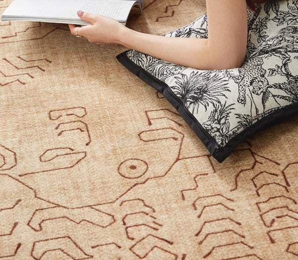 Modern Rugs for Dining Room, Bedroom Modern Rugs, Abstract Geometric Modern Rugs, Contemporary Modern Rugs for Living Room-Silvia Home Craft