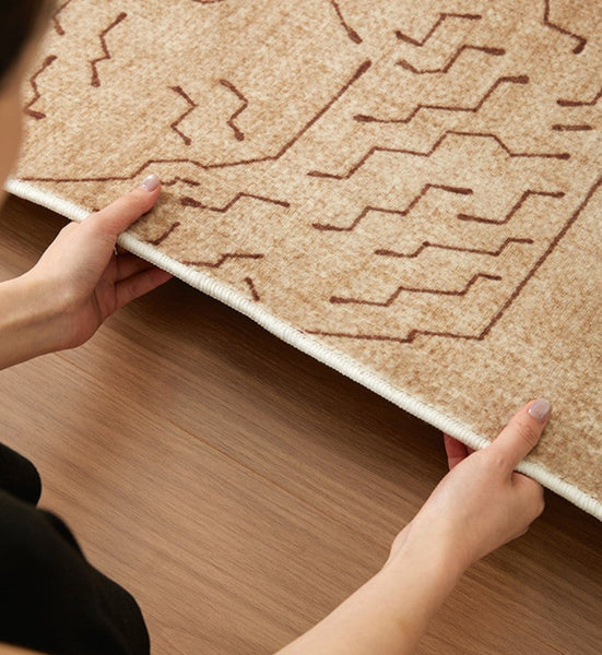 Modern Rugs for Dining Room, Bedroom Modern Rugs, Abstract Geometric Modern Rugs, Contemporary Modern Rugs for Living Room-Silvia Home Craft