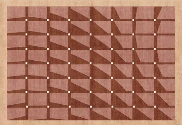 Modern Living Room Rug Ideas, Modern Rugs for Dining Room, Mid Century Modern Rugs Next to Bed, Thick Contemporary Rugs for Bedroom-Silvia Home Craft