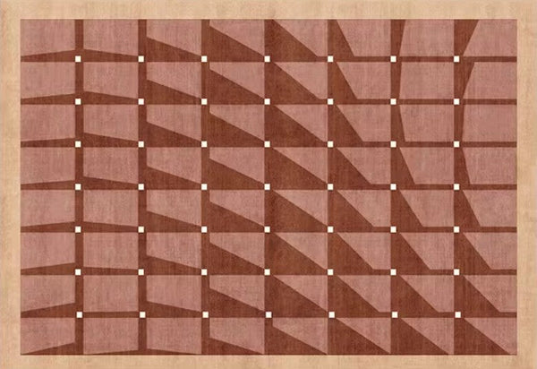 Modern Living Room Rug Ideas, Modern Rugs for Dining Room, Mid Century Modern Rugs Next to Bed, Thick Contemporary Rugs for Bedroom-Silvia Home Craft