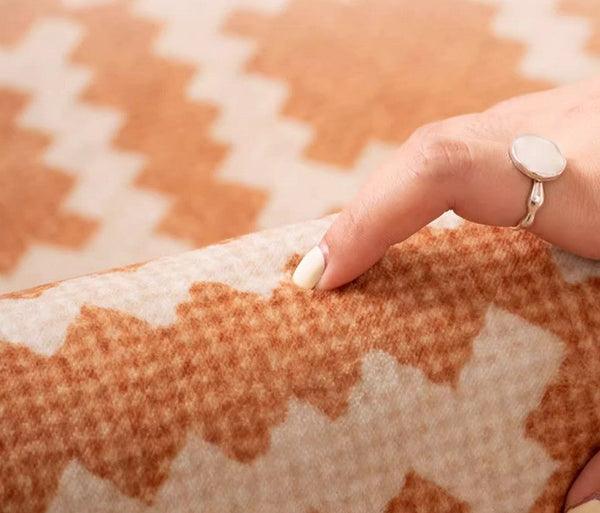 Abstract Modern Area Rugs for Bedroom, Contemporary Modern Rug for Living Room, Geometric Round Rugs for Dining Room, Circular Modern Rugs under Chairs-Silvia Home Craft