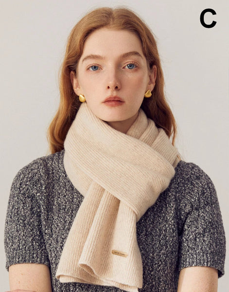 Modern Wool Scarf for Women, Casual Scarf for Women, Birthday Gift for Girl, Winter Wool Scarf, Cold Weather Scarves, Soft Wool Scarf for Women-Silvia Home Craft