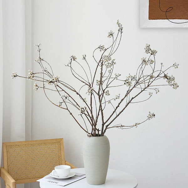 Dried Chinese Tallow Tree Twigs, Natural Decorations, 30 Inch Dried Long Twigs, Flower Arrangement, Handmade Artificial Flower, Natural Dried Branches-Silvia Home Craft