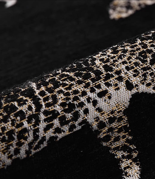 Black Decorative Pillow Covers, Large Modern Sofa Pillow Cases, Cheetah Modern Pillows for Couch, Abstract Decorative Throw Pillows for Living Room-Silvia Home Craft