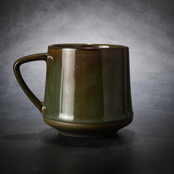 Large Pottery Coffee Cup, 8 oz Ceramic Coffee Mug, Latte Coffee Cup, Large Tea Cup, Handmade Coffee Cup-Silvia Home Craft