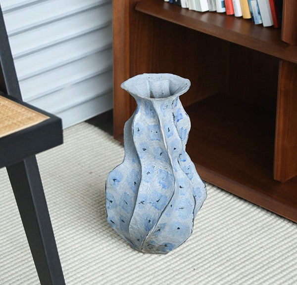 Centerpiece Ceramic Bouquet Vases, Elegant Handmade Modern Flower Vase, Porcelain Vases for Modern Home Decor, Contemporary Vases on Dining Table-Silvia Home Craft