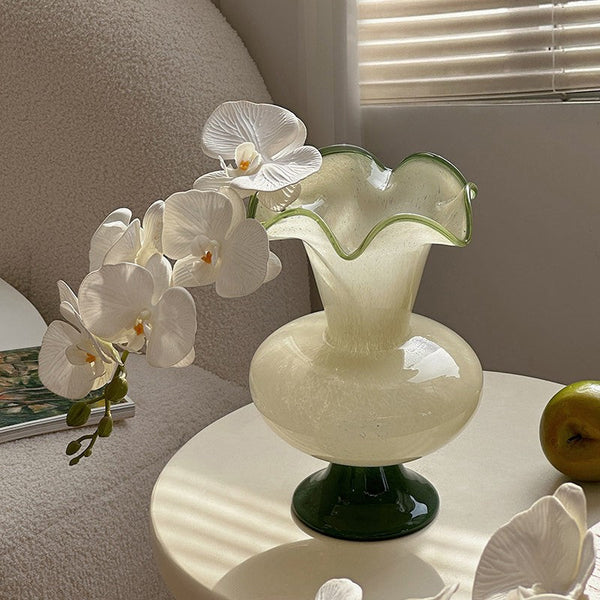 Vintage Glass Flower Vases, Water Holding Flower Vases, Bouquet Flower Vase, Glass Bud Vases, Modern Glass Vases for Flowers-Silvia Home Craft