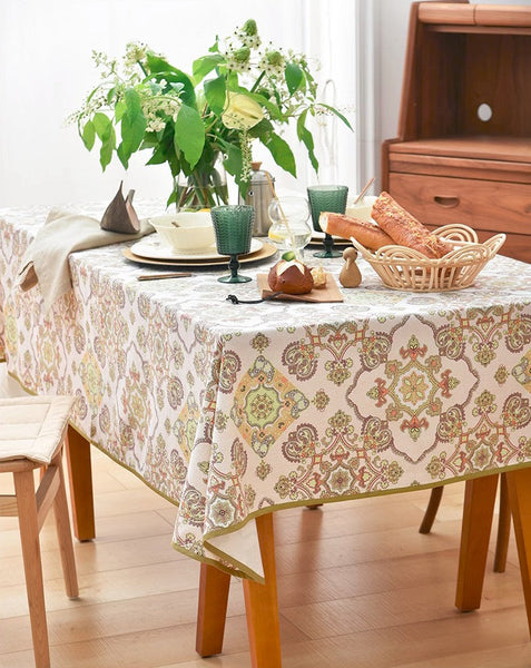 Large Rectangle Tablecloth for Dining Room Table, Rectangular Table Covers for Kitchen, Square Tablecloth for Coffee Table, Farmhouse Table Cloth, Wedding Tablecloth-Silvia Home Craft
