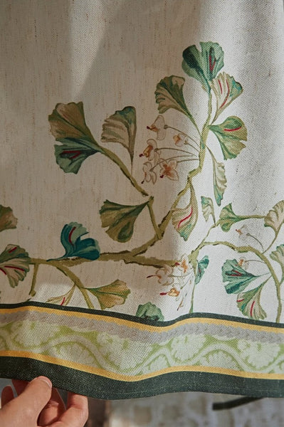 Extra Large Modern Rectangular Tablecloth for Dining Room Table, Ginkgo Leaves Table Covers, Square Tablecloth for Kitchen, Large Tablecloth for Round Table-Silvia Home Craft